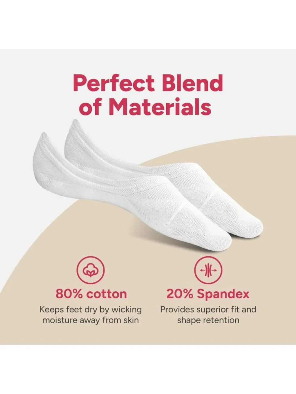 Invisible No Show Socks for Women, Non-Slip Low Cut Liner, Soft & Stretchable